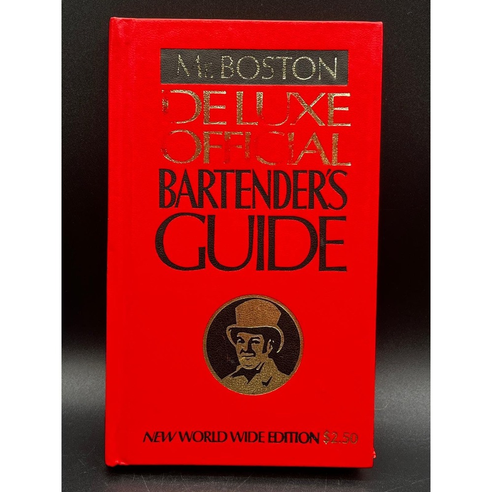 Mr. Boston Deluxe Official Bartenders Guide Red Hardcover New World Wide Ed 1975